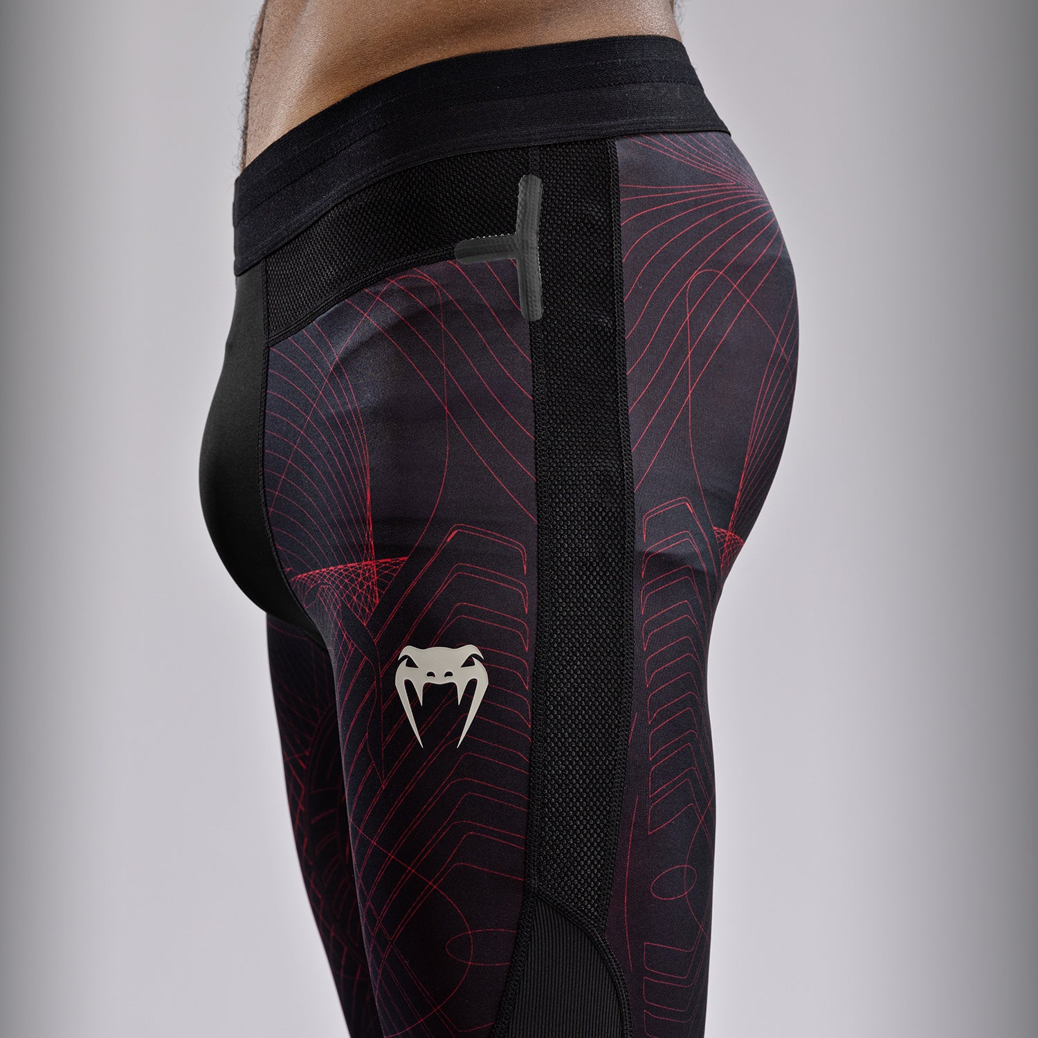 venum-g-fit-air-herren-spats-kompressionshose-tiefschwarz-feuerrot image 7
