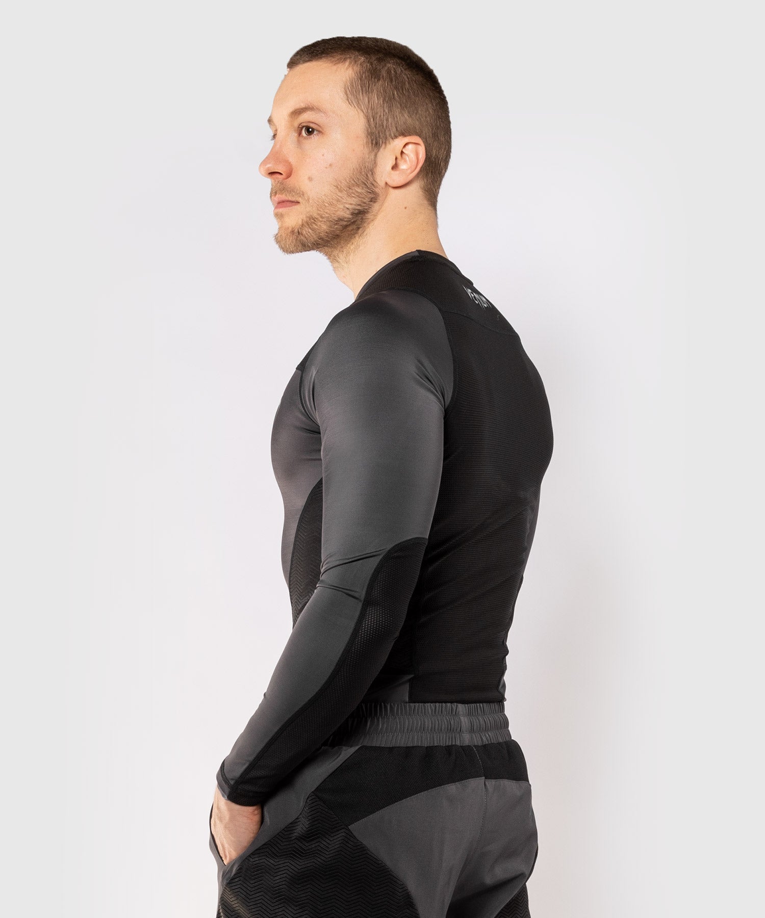 venum-g-fit-rashguard-langarm-grau-schwarz image 4