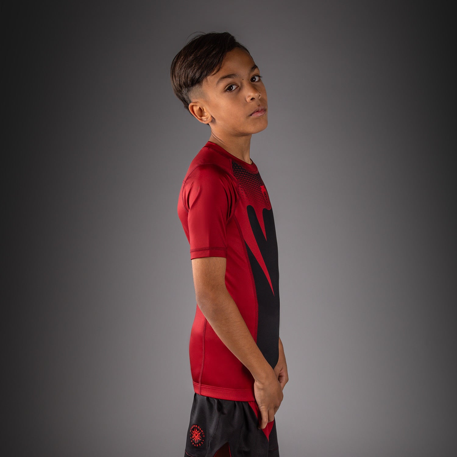 venum-attack-kurzarm-rashguard-kinder-schwarz-rot image 3