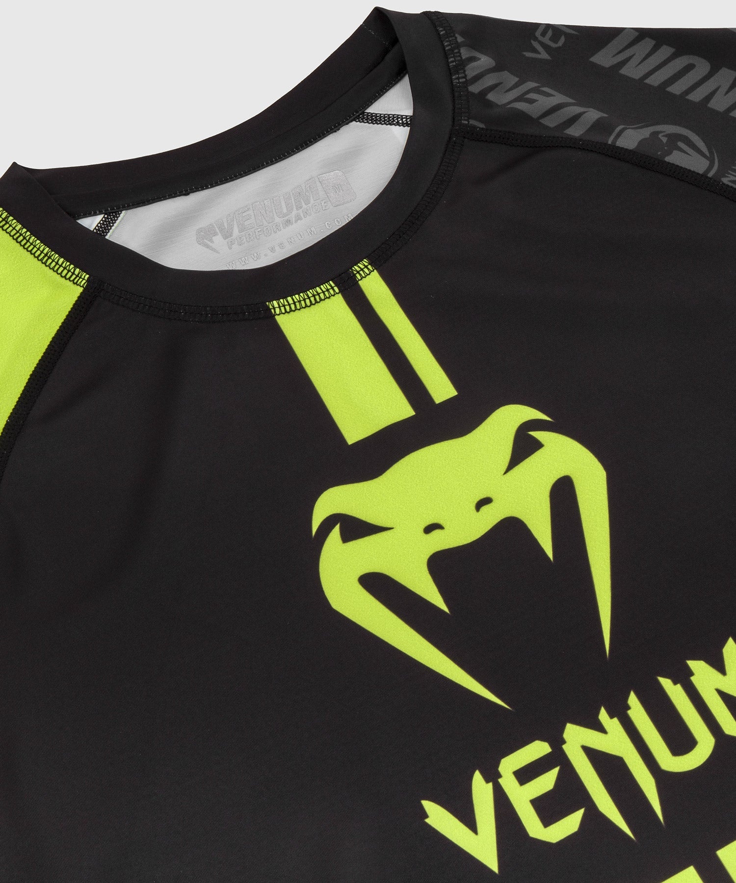 venum-logos-rashguard-kurzarm-schwarz-neongelb image 5