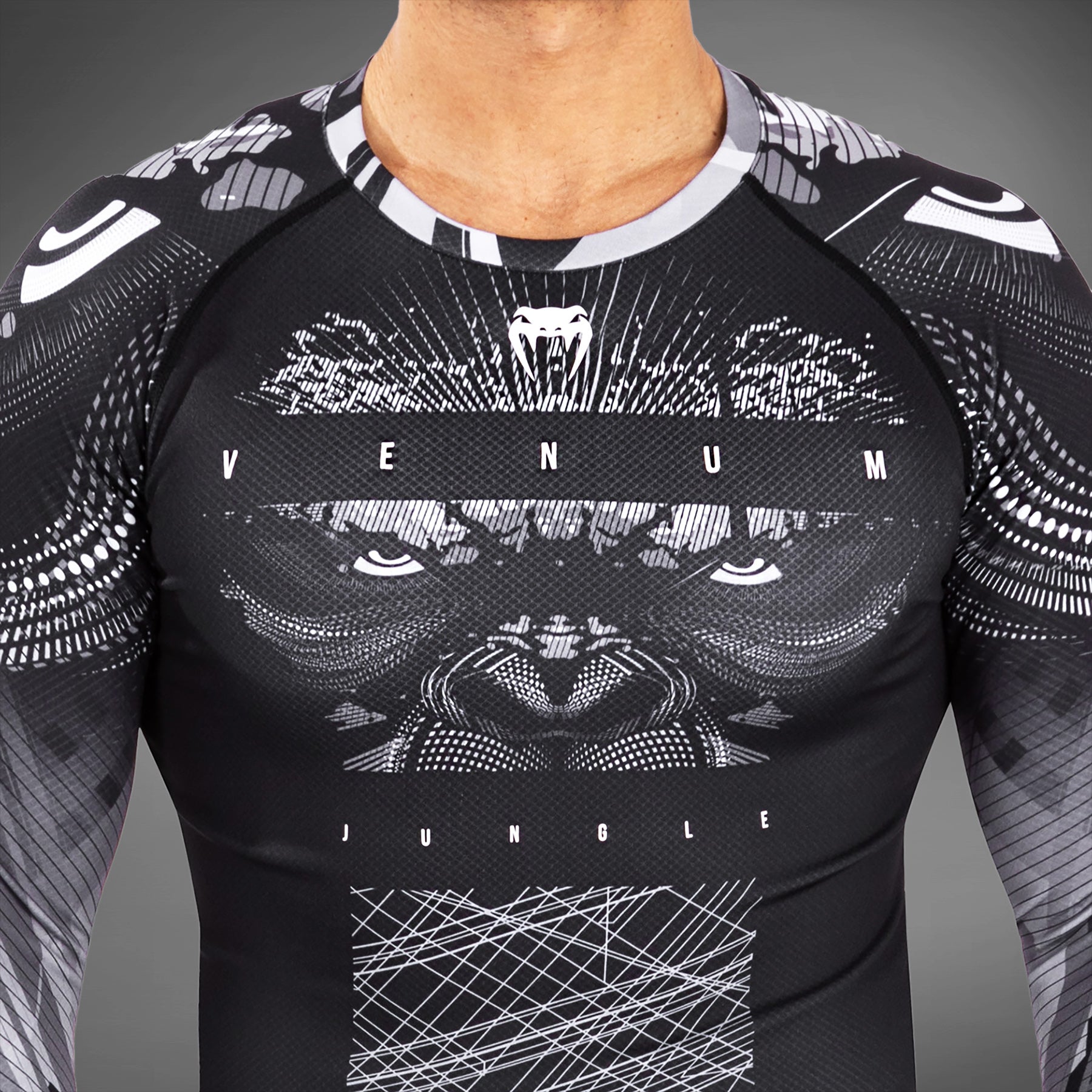 venum-gorilla-jungle-rashguard-langarm-herren-schwarz-wei image 4
