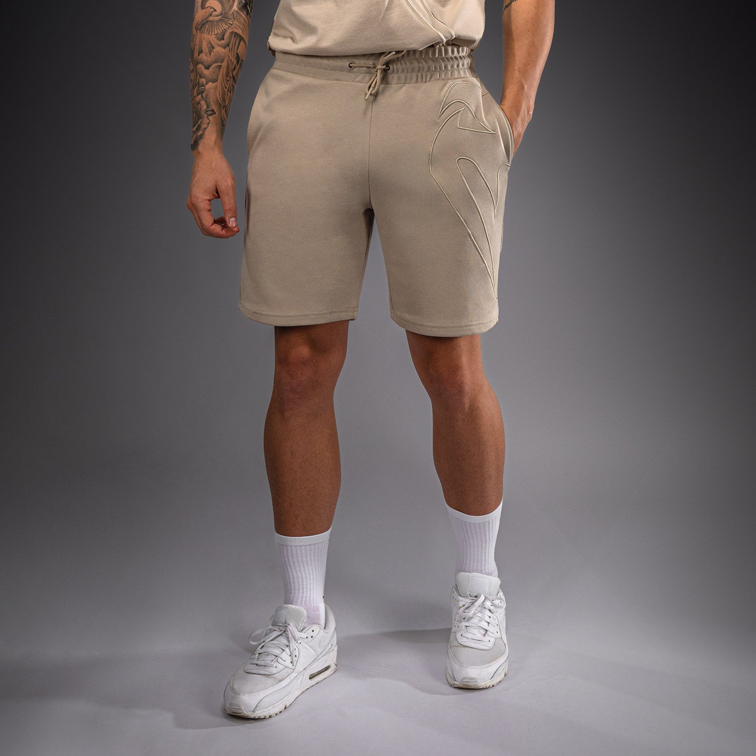 venum-giant-3d-cotton-shorts-herren-hellbeige image 1