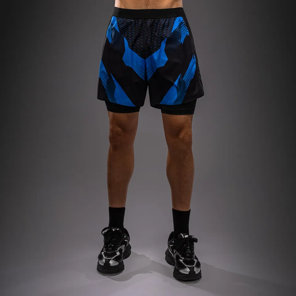 venum-no-gi-6-0-trainingsshorts-2-in-1-schwarz-blau image 1