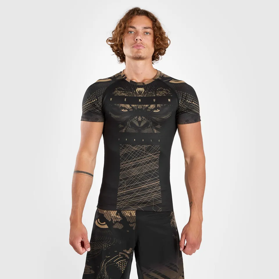venum-gorilla-jungle-rashguard-kurzarm-schwarz-sand image 1