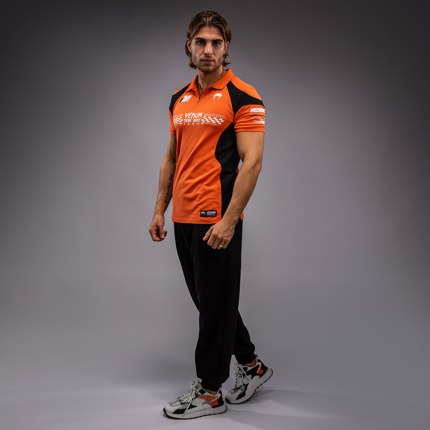 venum-motorsport-baumwollpolo-mandarine-orange image 3
