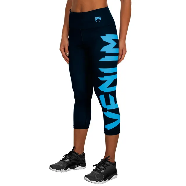 venum-giant-kurze-leggings-schwarz-cyan image 1
