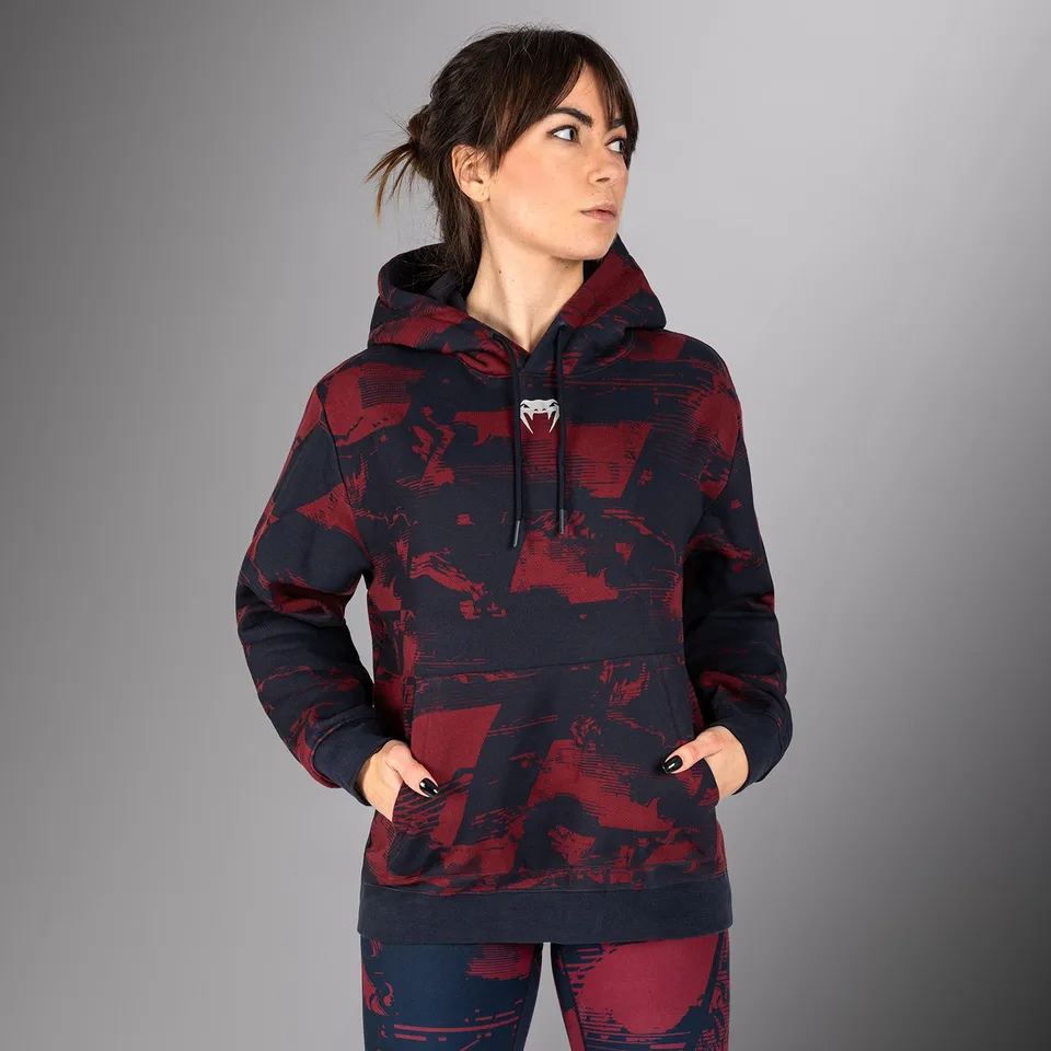 ufc-zenith-by-venum-authentic-fight-week-hoodie-damen-marineblau-burgunderrot-si image 1