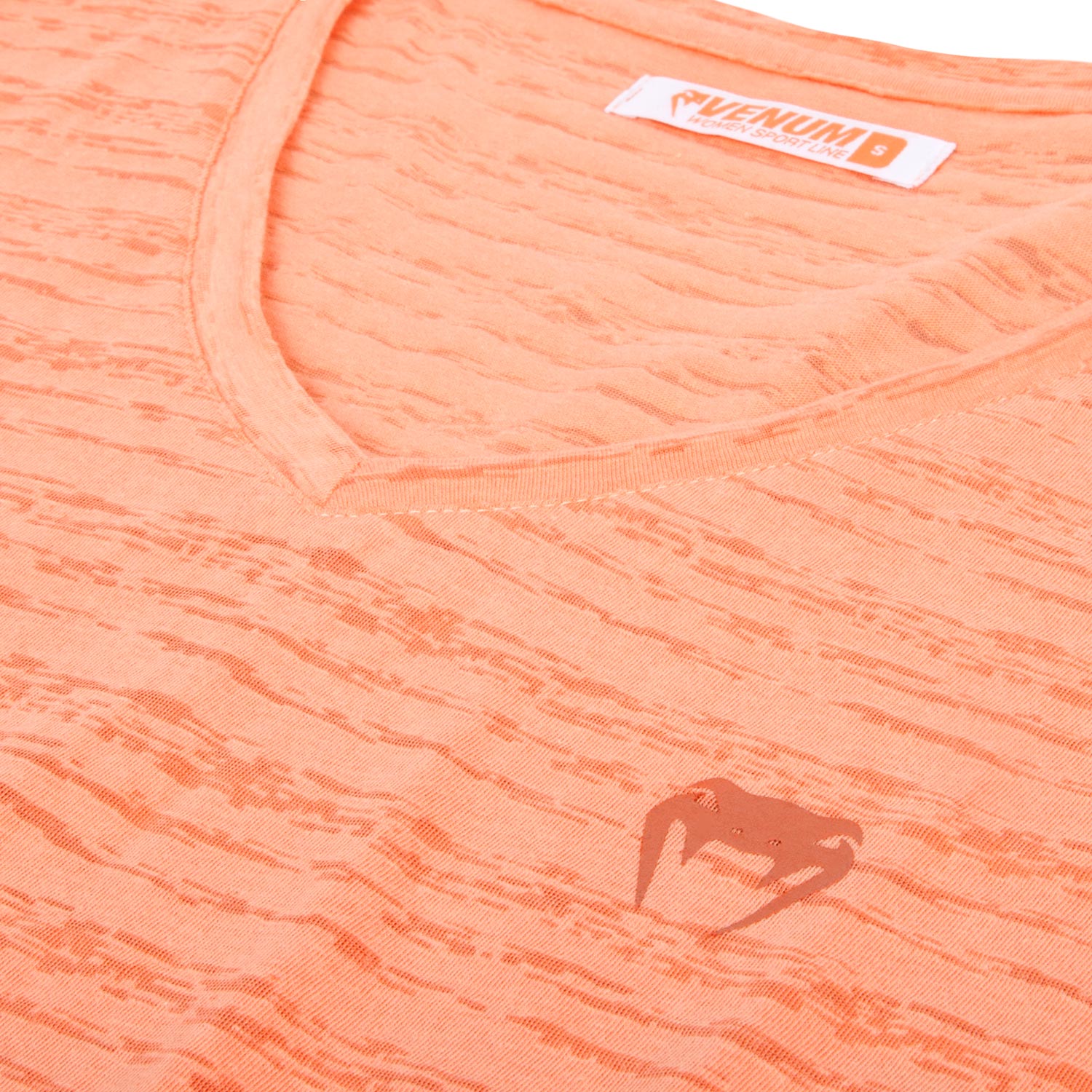 venum-essential-t-shirt-v-ausschnitt-orange-damen-lifestyle-t-shirt image 4