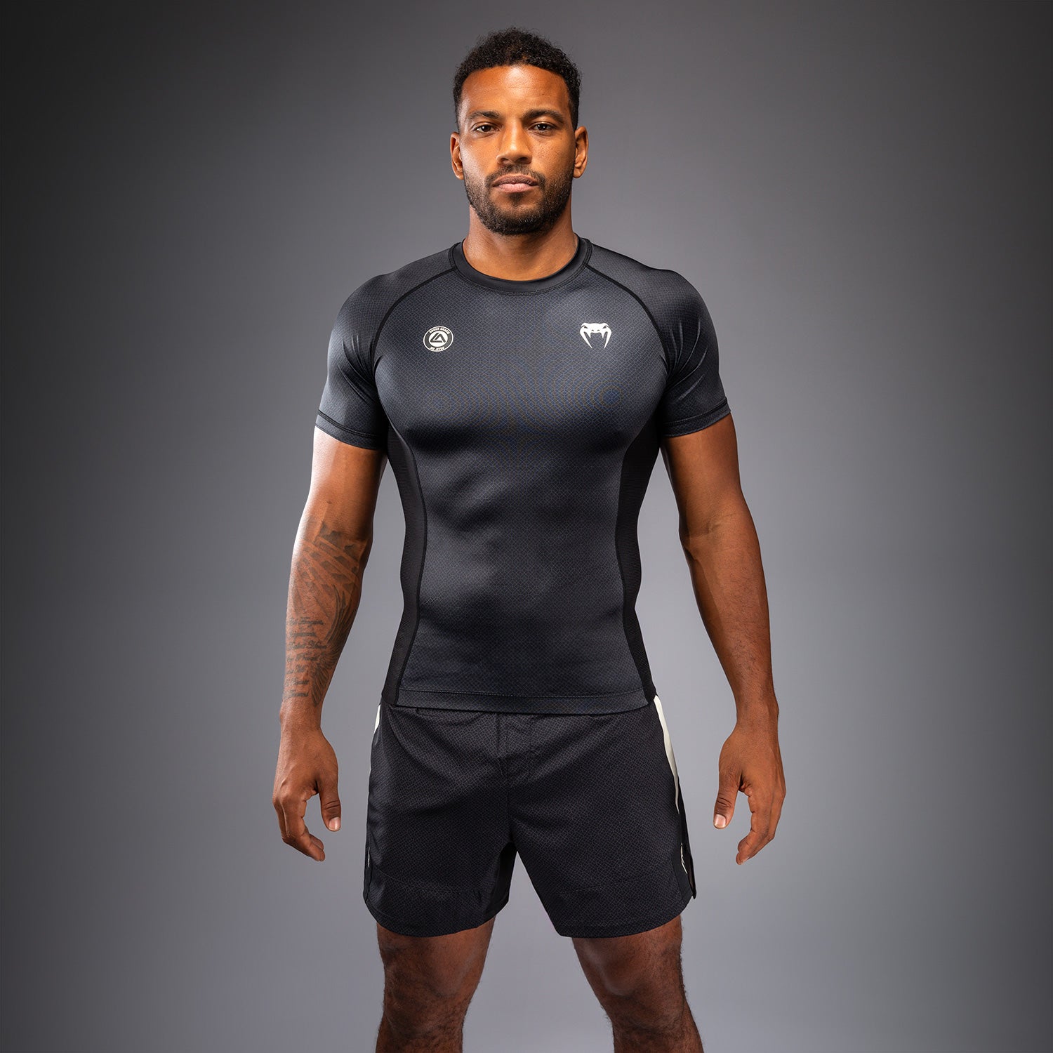 venum-x-roger-gracie-academy-kurzarm-rashguard-herren-schwarz image 1