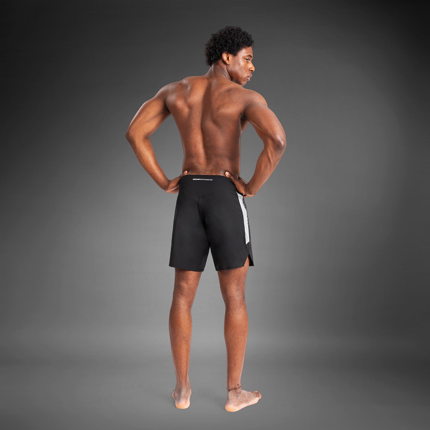venum-tempest-herren-kampfshorts-schwarz-grau image 2