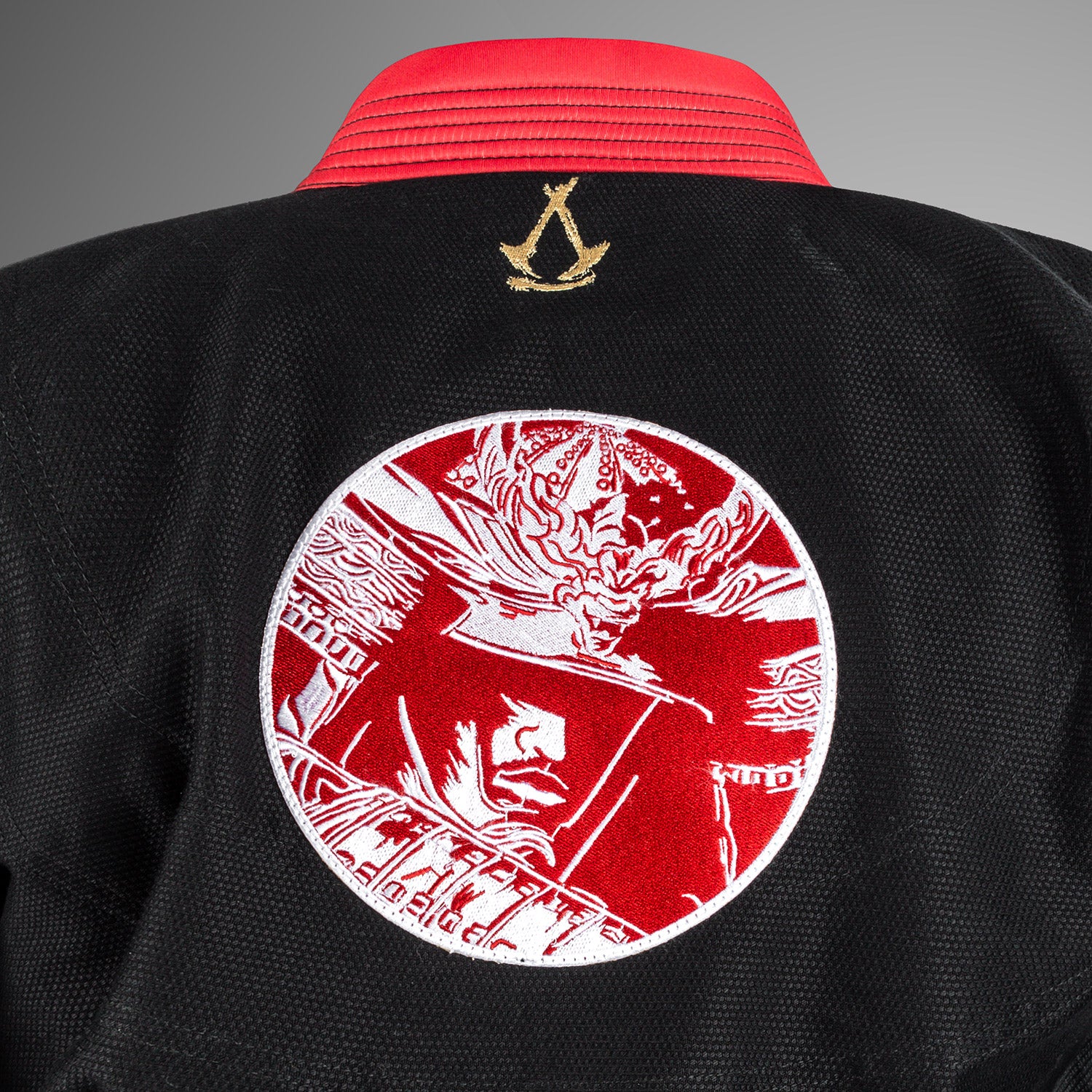 venum-x-assassin-s-creed-shadows-bjj-gi-burgund-schwarz-damen-herren image 7