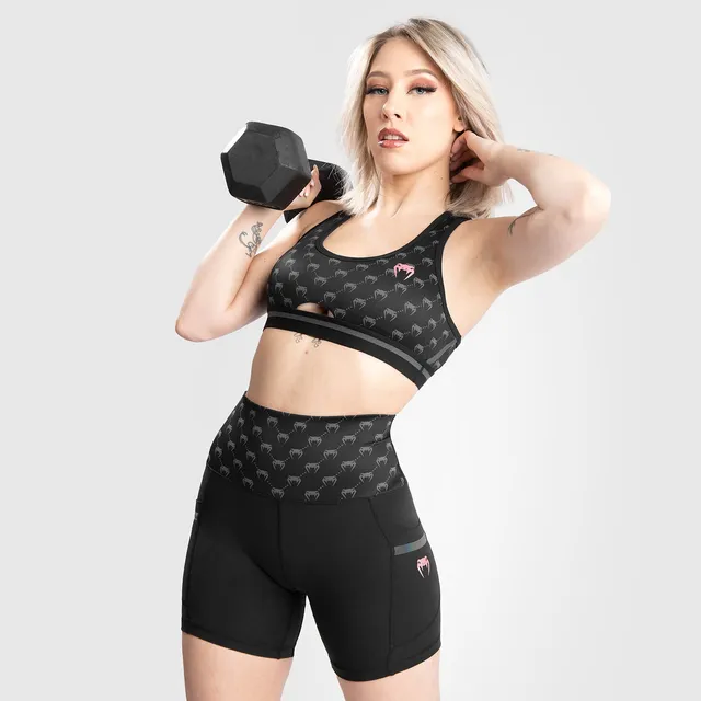 venum-monogram-bike-shorts-schwarz-ros-gold-f-r-damen image 1