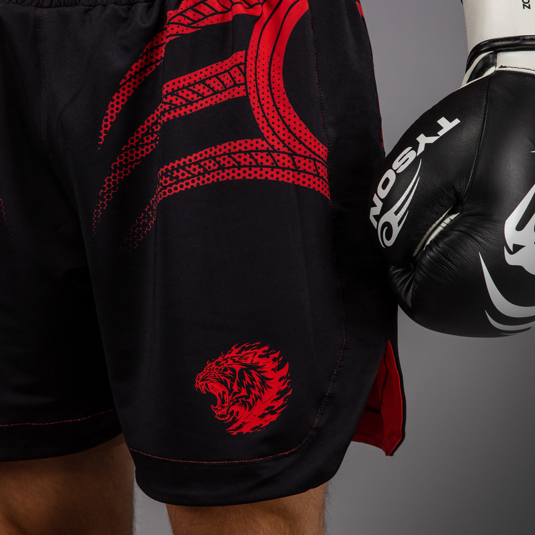 venum-x-mike-tyson-tiger-boxshorts-herren-tiefschwarz-intensivrot image 5