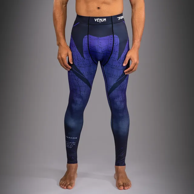 venum-x-tekken-8-spats-kazuya-kompressionshose-schwarz-dunkelblau image 1