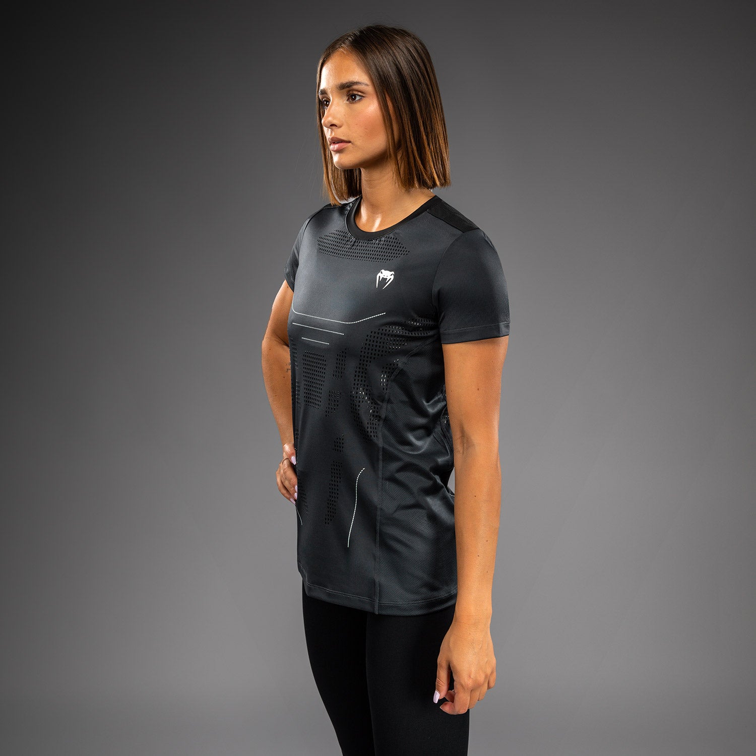 venum-technical-3-0-damen-dry-tech-t-shirt-grigio-tempesta-grau image 2