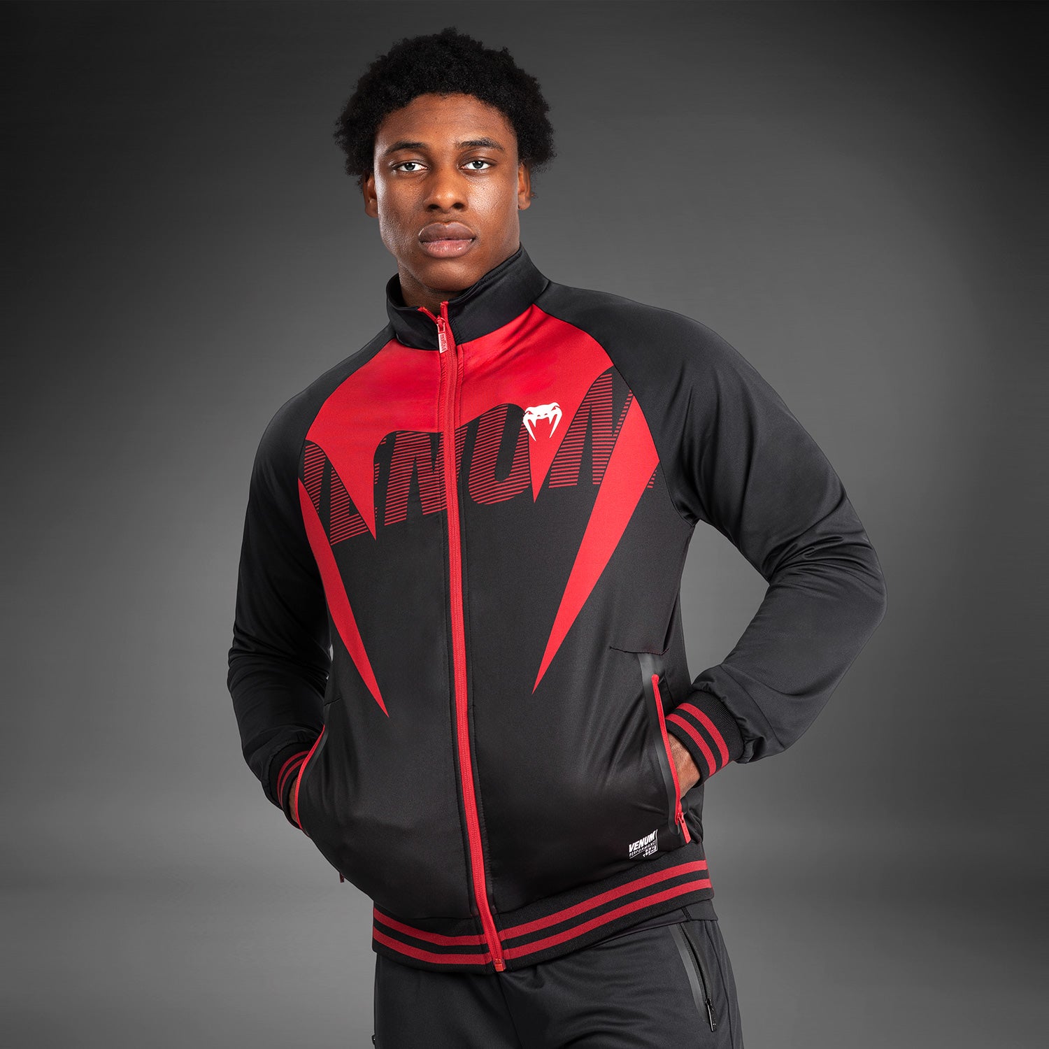 venum-adrenaline-herren-trainingsjacke-rot-schwarz image 8