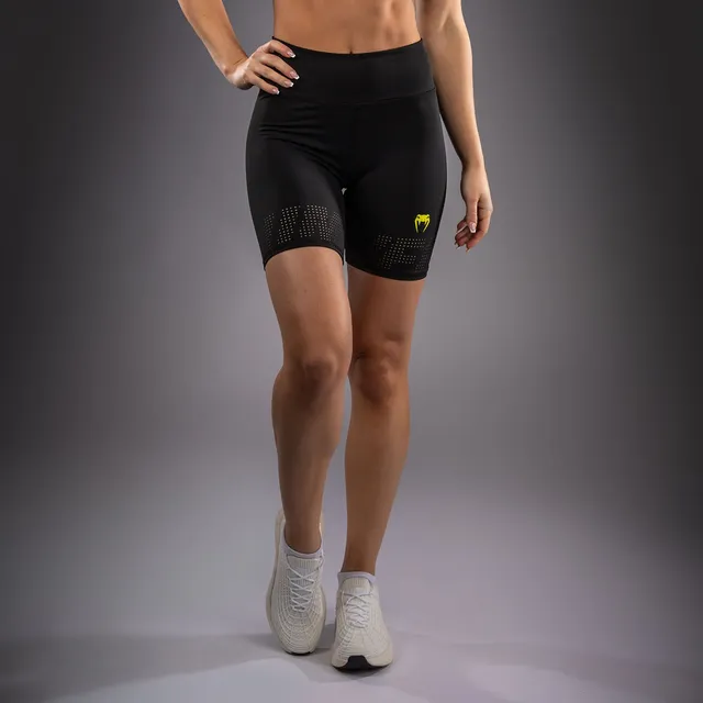 venum-lazer-kompressionsshorts-damen-schwarz-gelb image 1