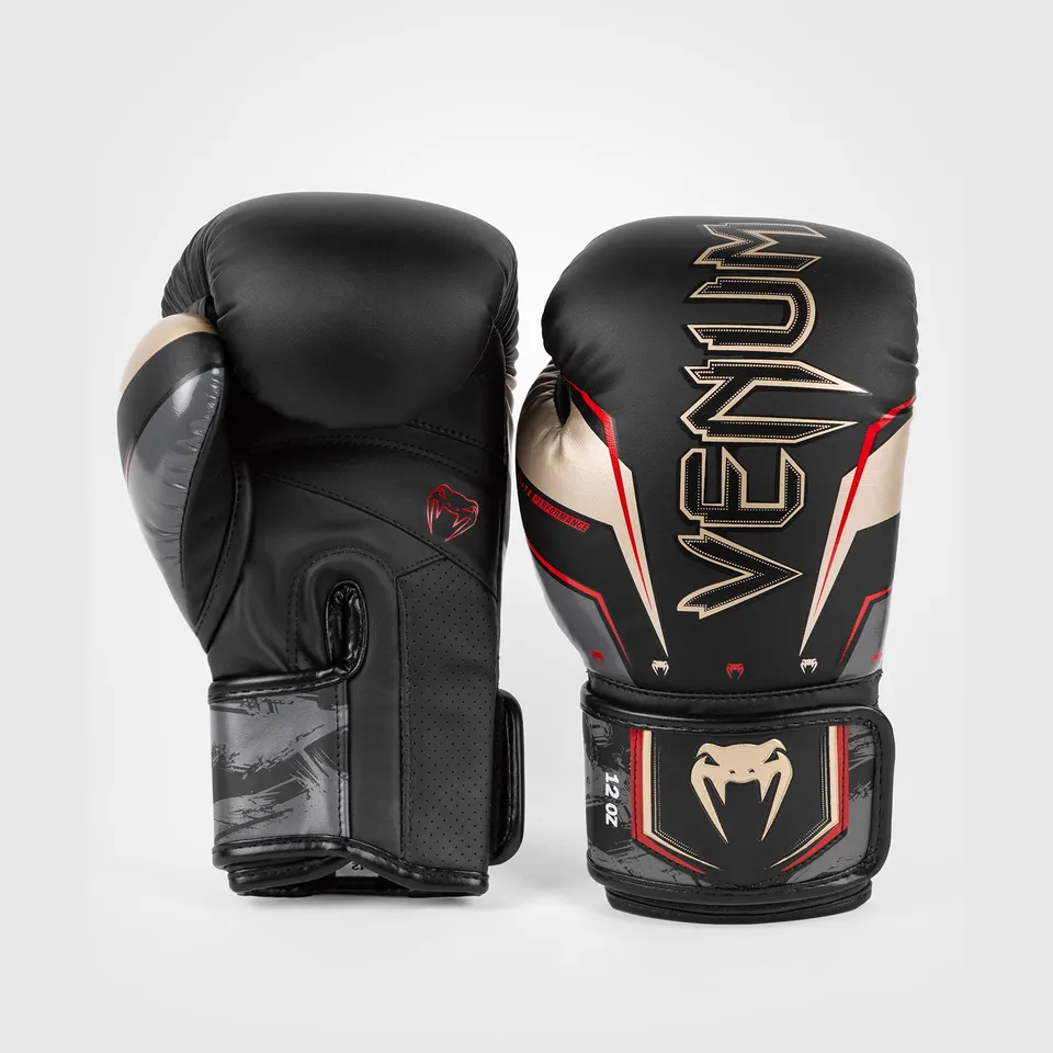 venum-elite-evo-boxhandschuhe-schwarz-gold-rot image 1