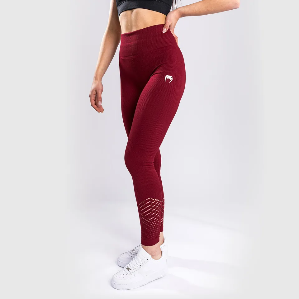 venum-sparring-seamless-leggings-damen-bordeaux image 1