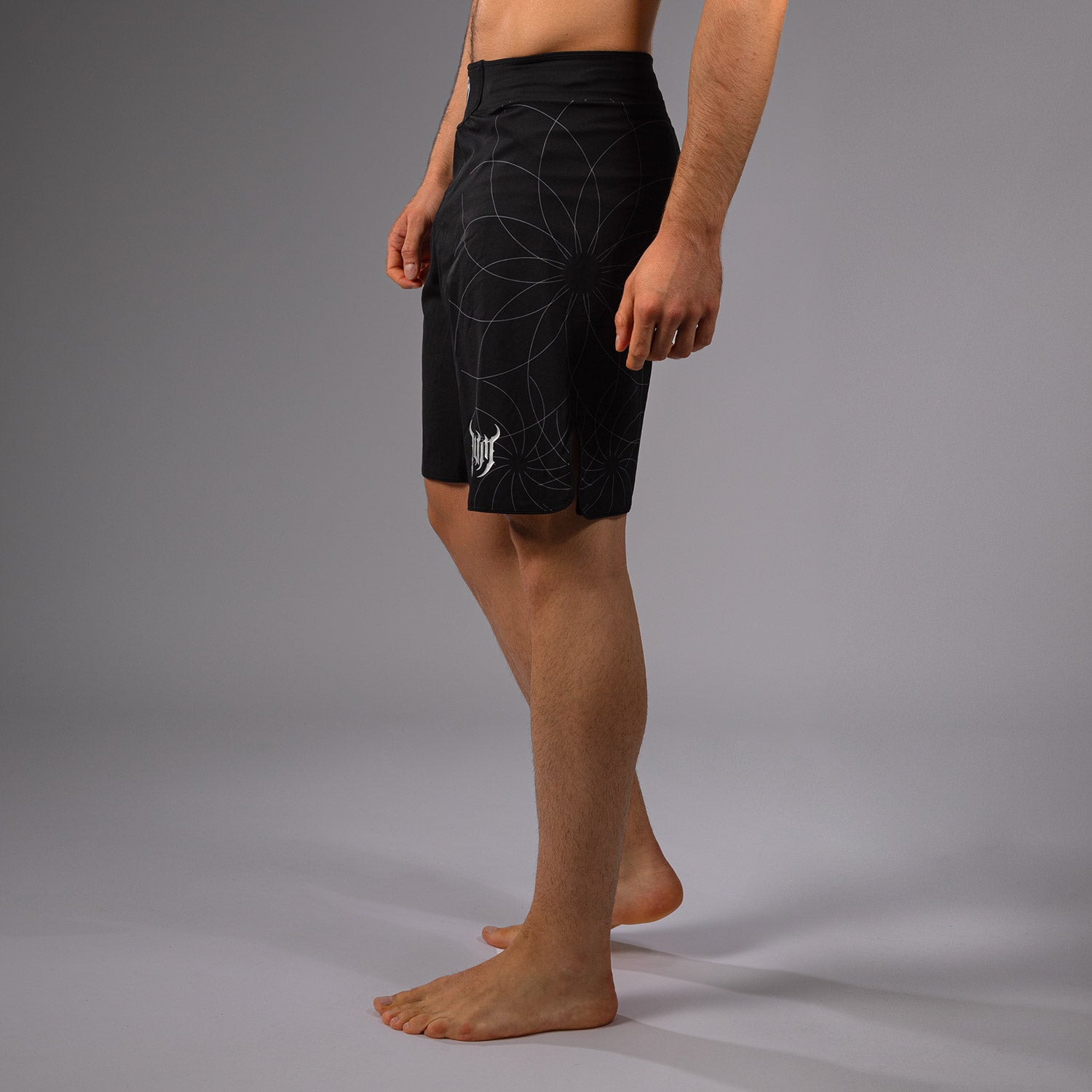 venum-gladiator-5-0-fight-shorts-herren-schwarz-silber image 3