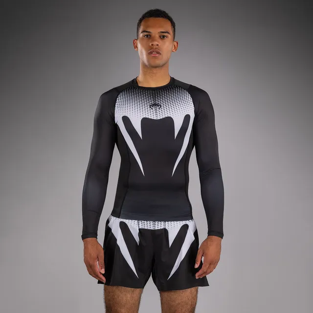 venum-no-gi-rashguard-langarm-schwarz-wei-ibjjf-approved image 1
