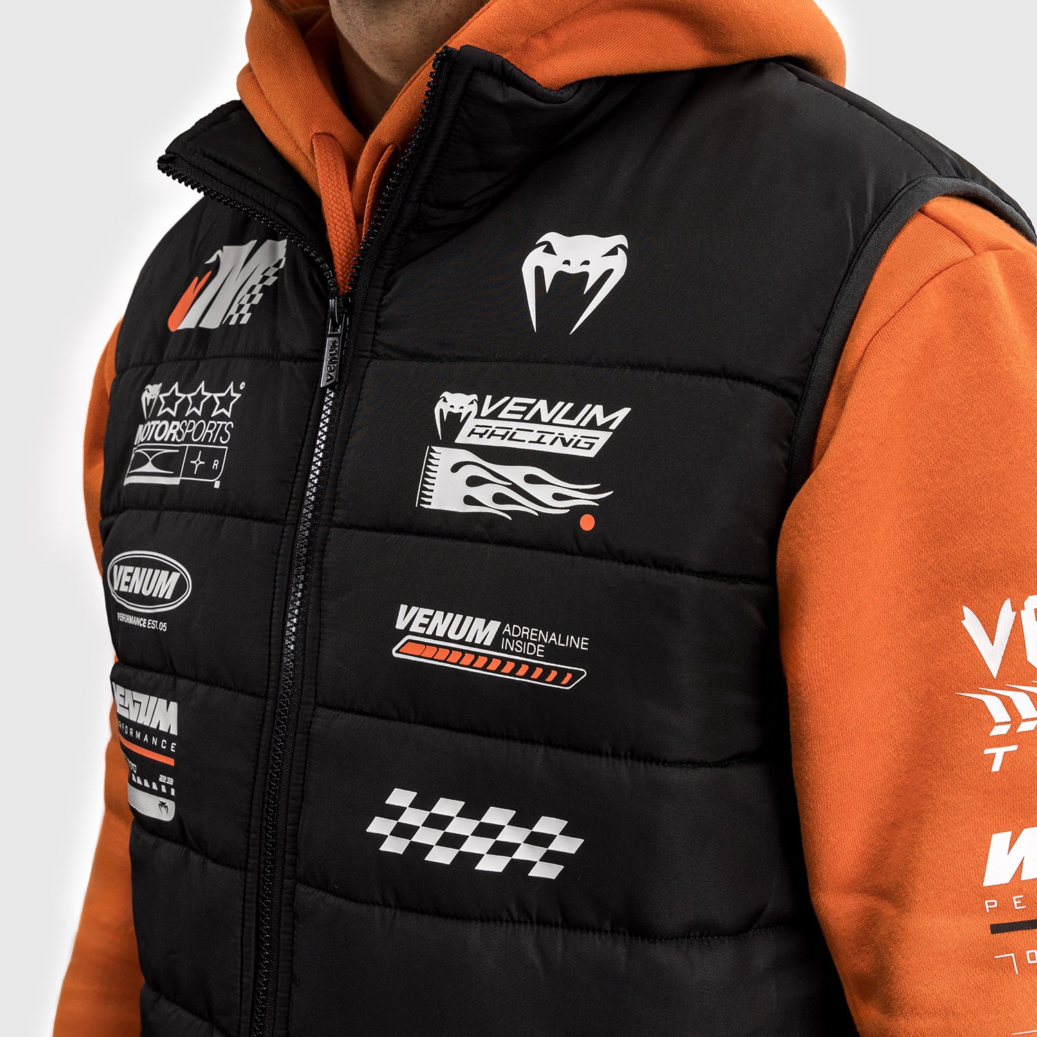 venum-motorsport-daunenjacke-rmellose-steppjacke-tiefschwarz image 4