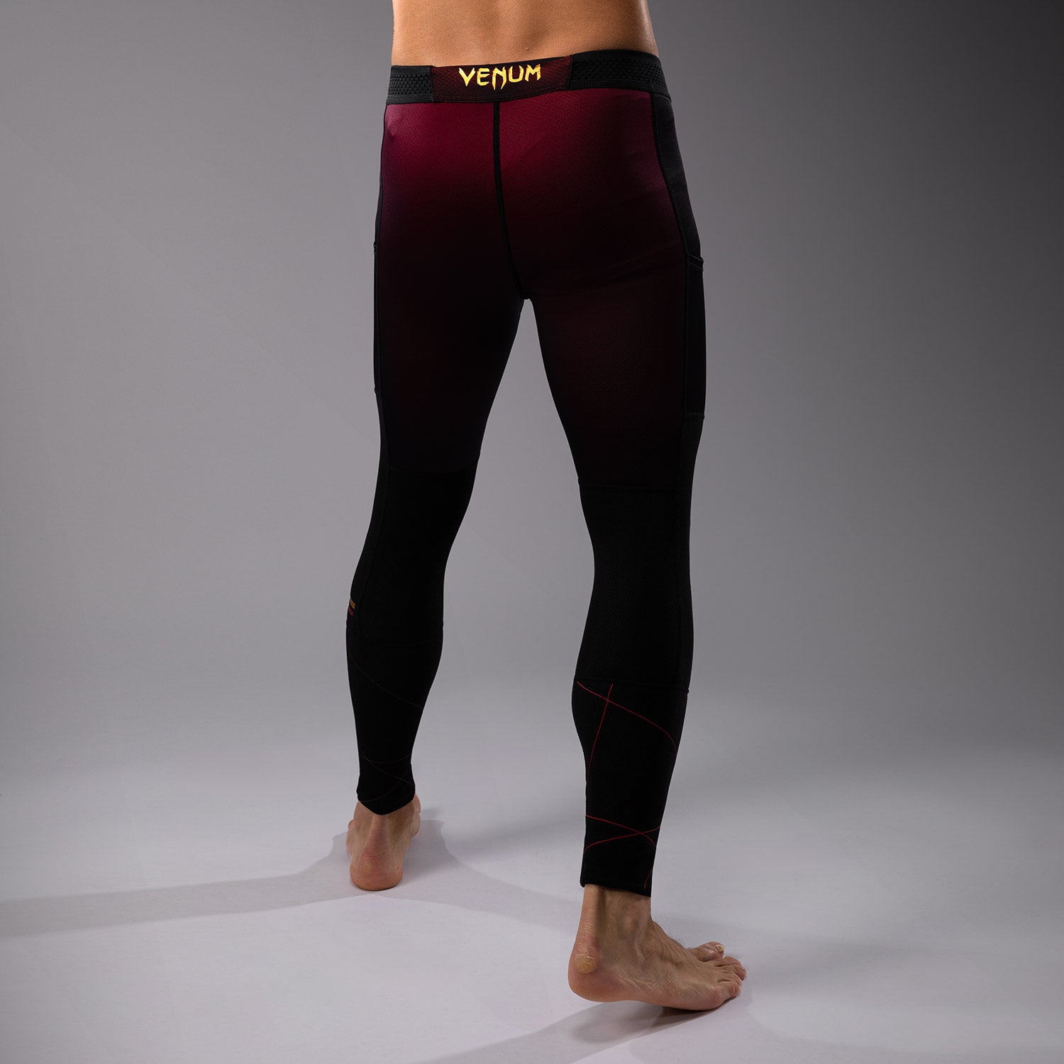venum-tactical-xt-spats-leggings-schwarz-burgund-gold image 5