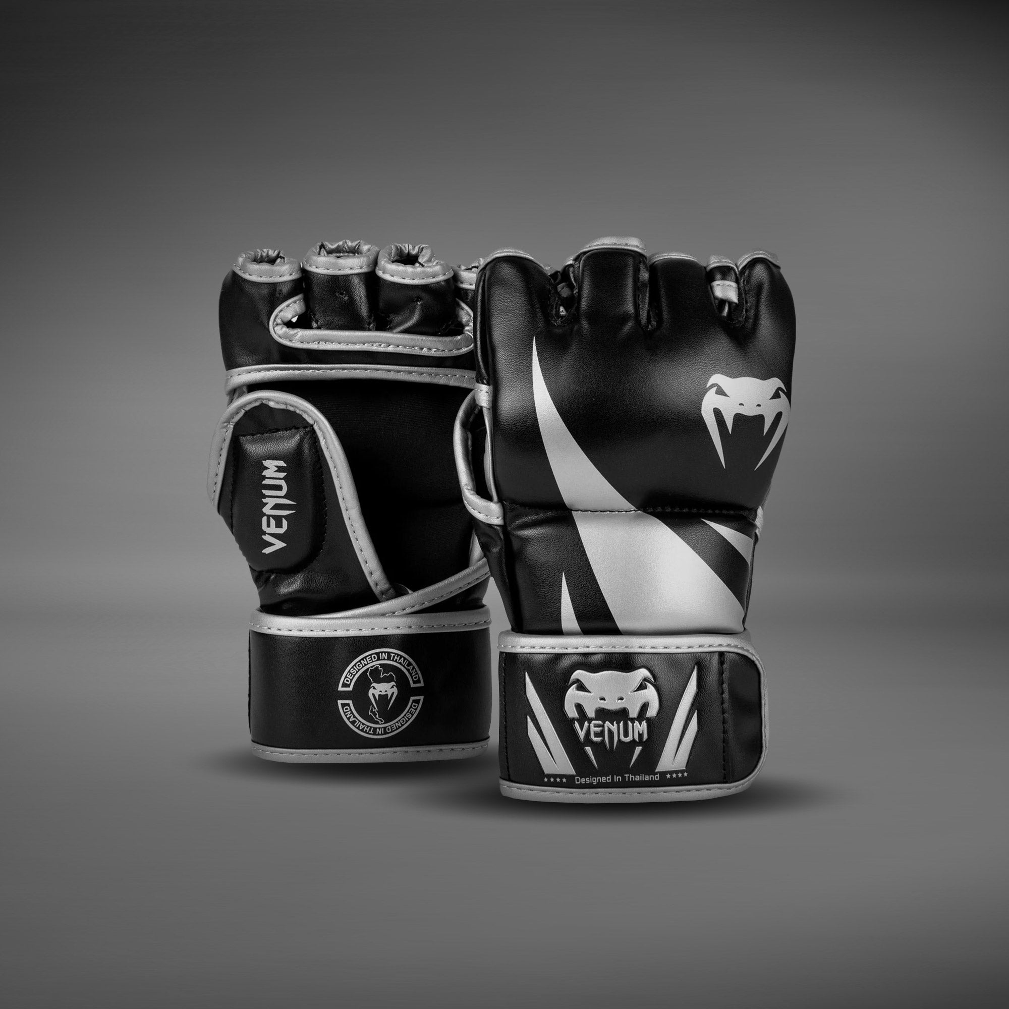 venum-challenger-2-0-mma-handschuhe-schwarz-silber image 1