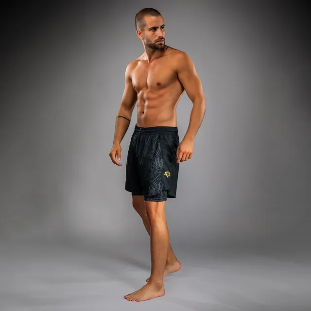 venum-x-chimaev-trainingsshorts-herren-schwarz-grau image 1