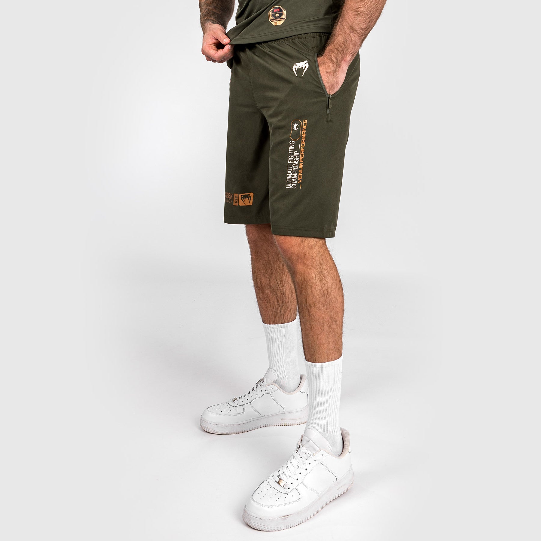 ufc-adrenaline-by-venum-fight-week-herren-performance-shorts-khaki-bronze image 4
