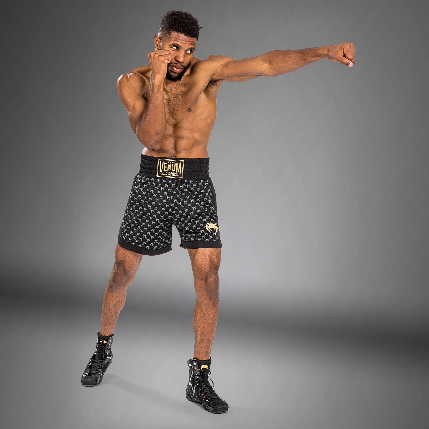 venum-monogram-boxshorts-herren-schwarz image 3