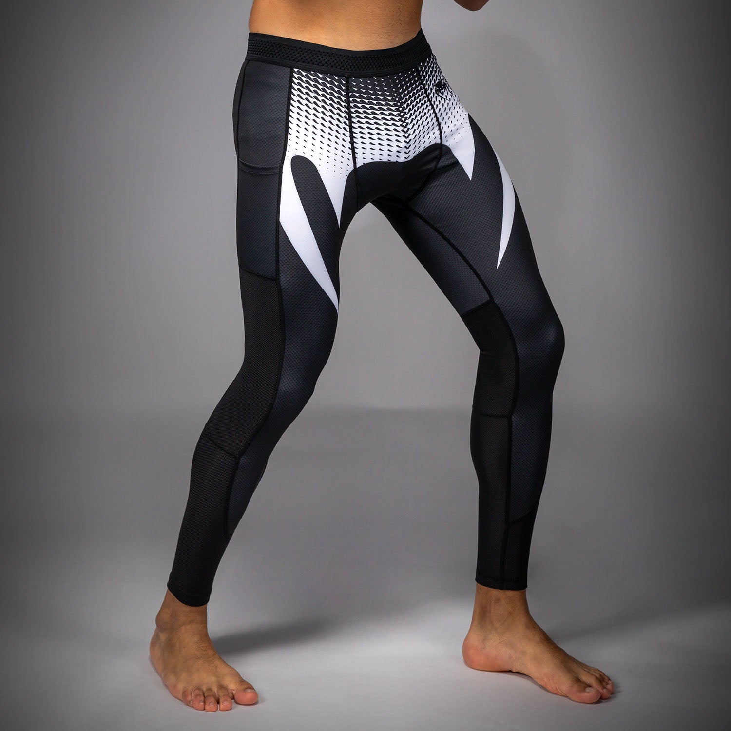venum-no-gi-spats-ibjjf-kompressionsleggings-herren-schwarz-wei image 7