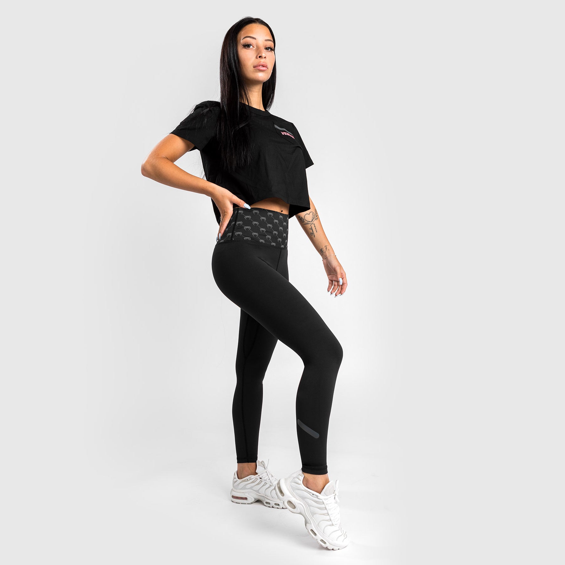 venum-monogram-7-8-leggings-damen-schwarz-ros-gold image 4
