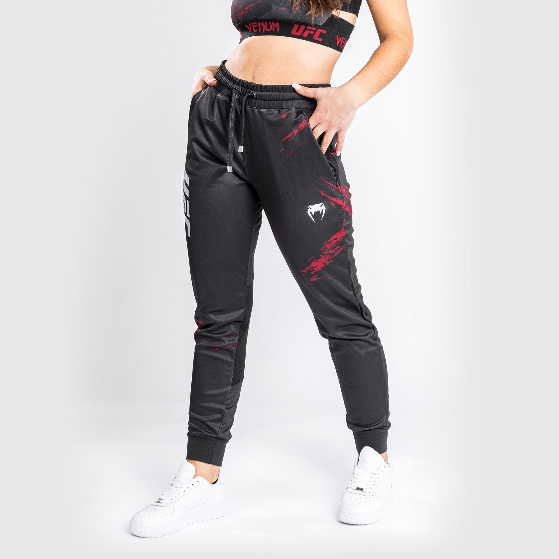 ufc-venum-authentic-fight-week-2-0-sweatpants-damen-schwarz-rot image 3