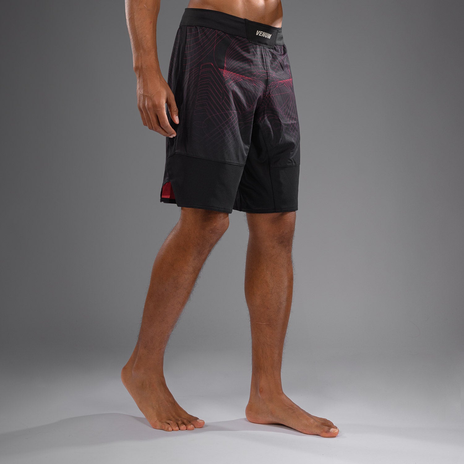 venum-g-fit-air-kampfshorts-herren-tiefschwarz-feuerrot image 4