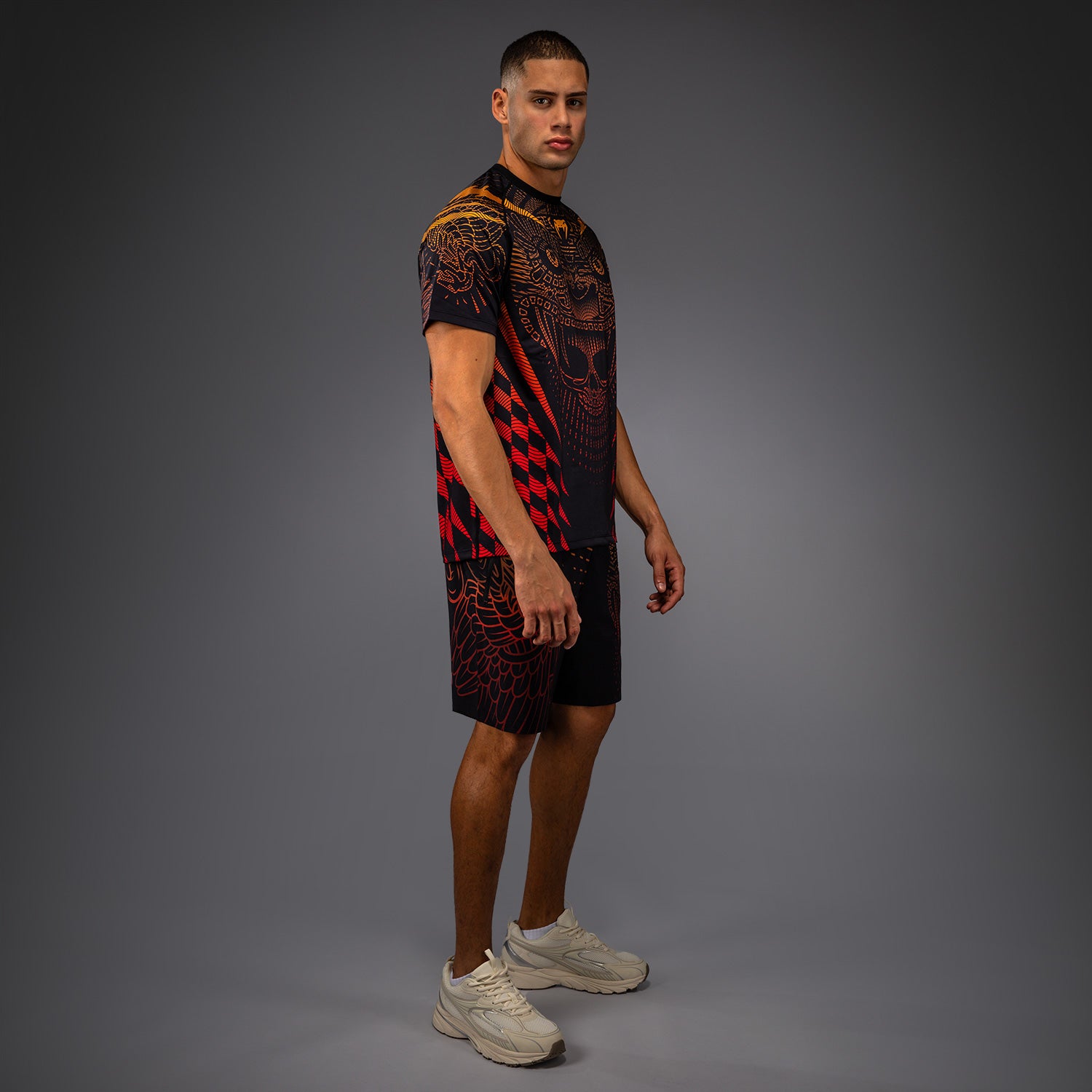 venum-quetzal-fury-dry-tech-t-shirt-herren-schwarz-fury-rot-tangerine image 6