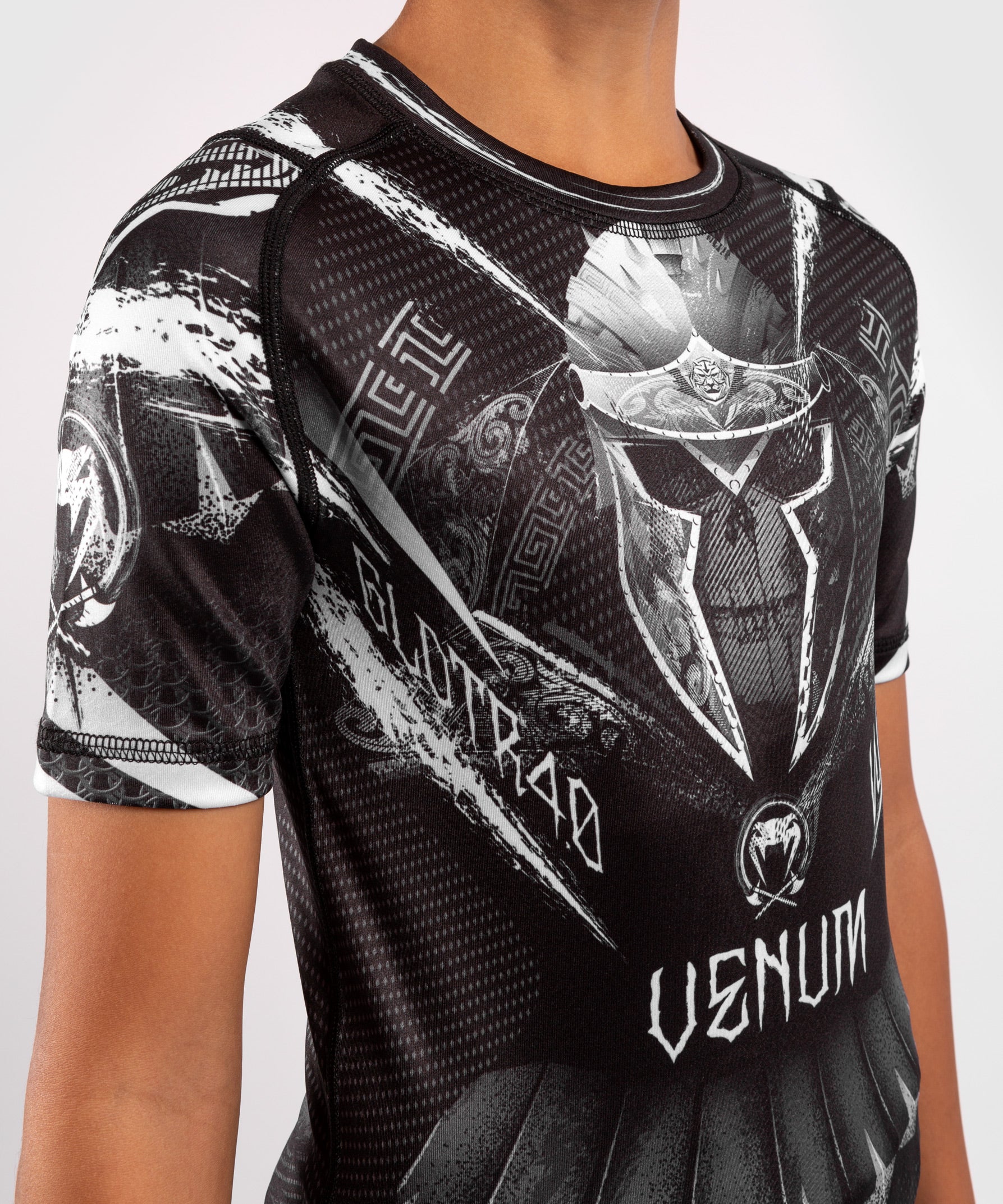 venum-gldtr-4-0-kurzarm-rashguard-kinder-schwarz-wei image 5