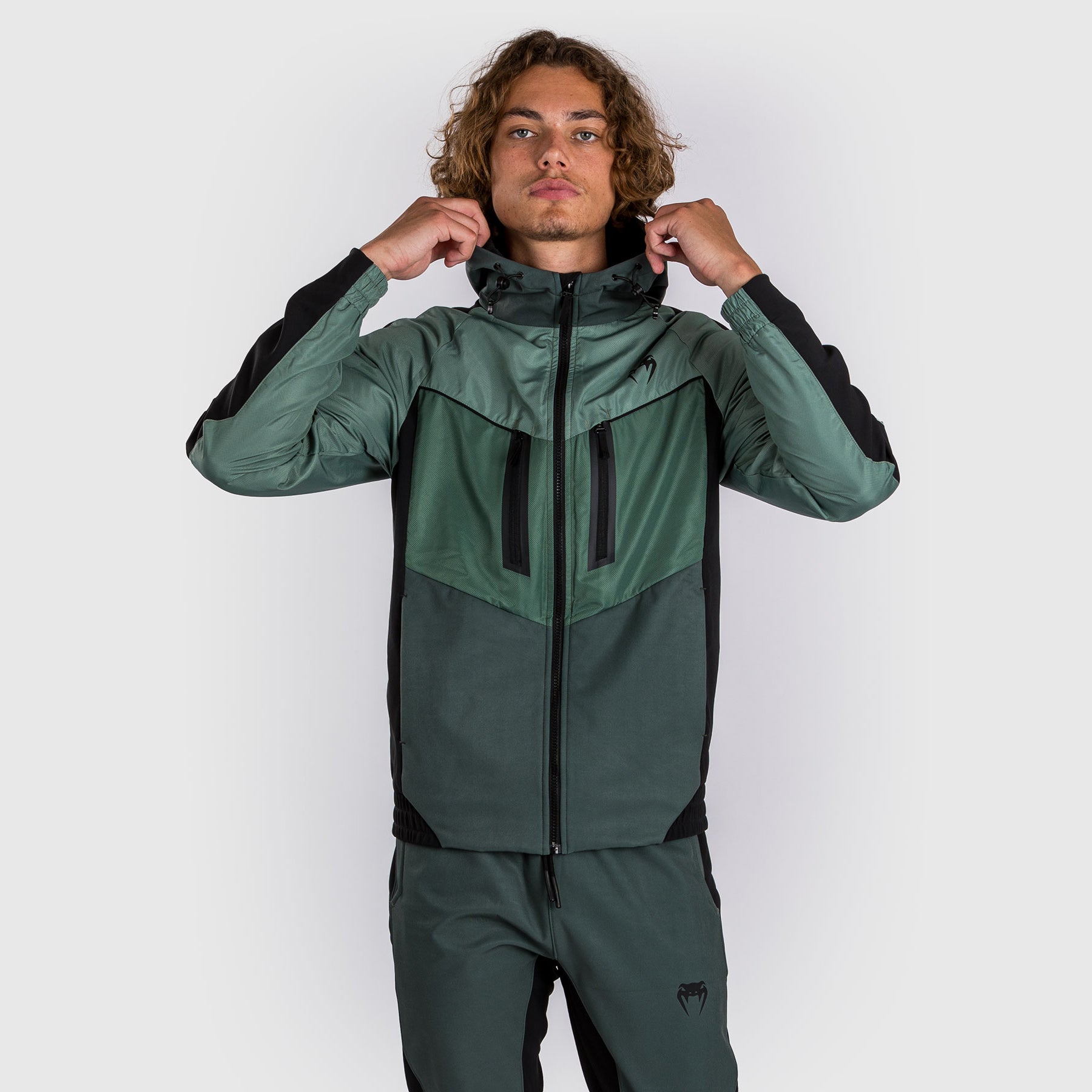 venum-laser-3-0-trainingsjacke-herren-schwarz-khaki image 3