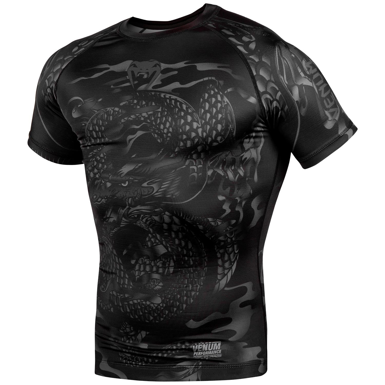 venum-dragon-s-flight-rashguard-kurzarm-schwarz-schwarz image 2
