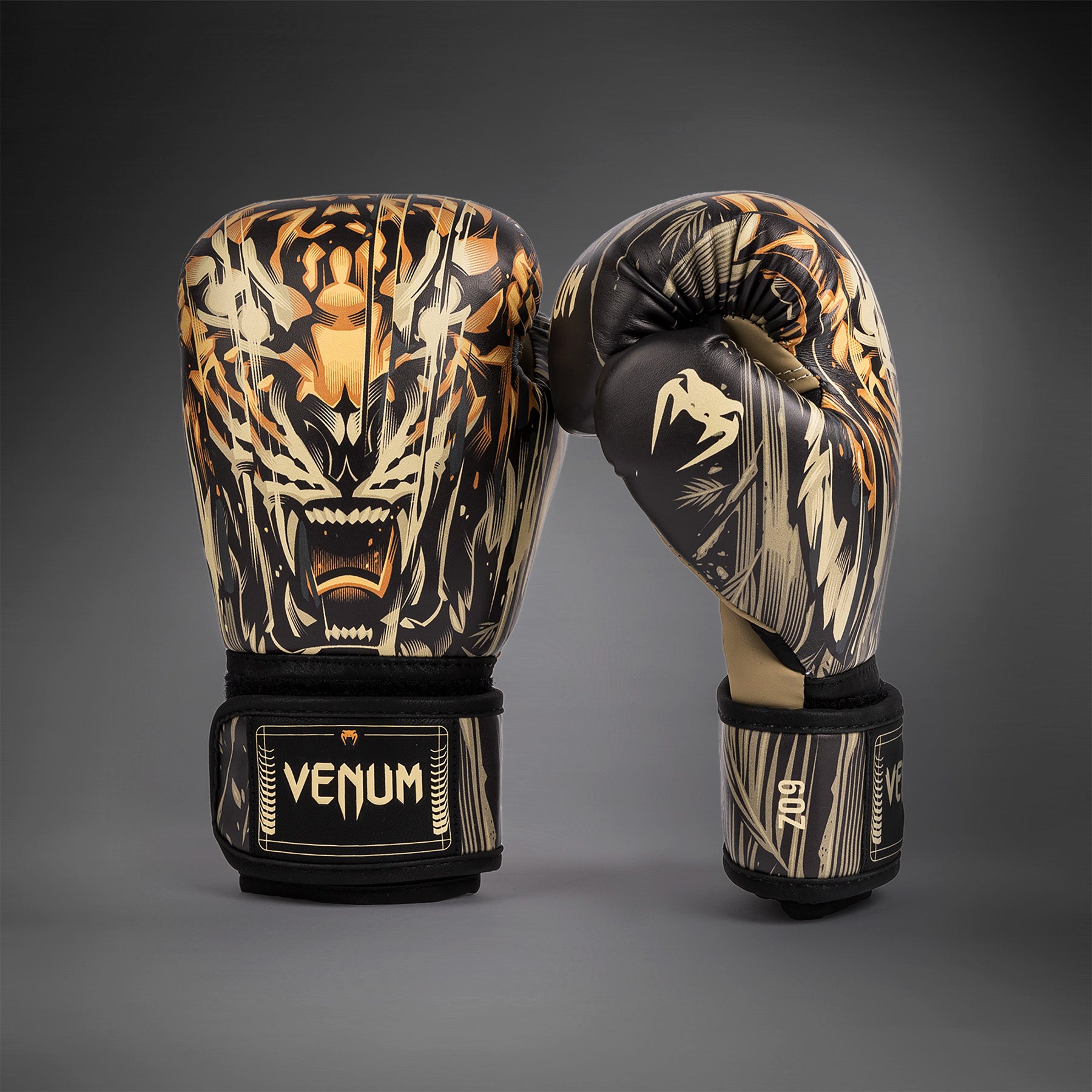 venum-tiger-kinder-boxhandschuhe-schwarz-neon-orange image 2