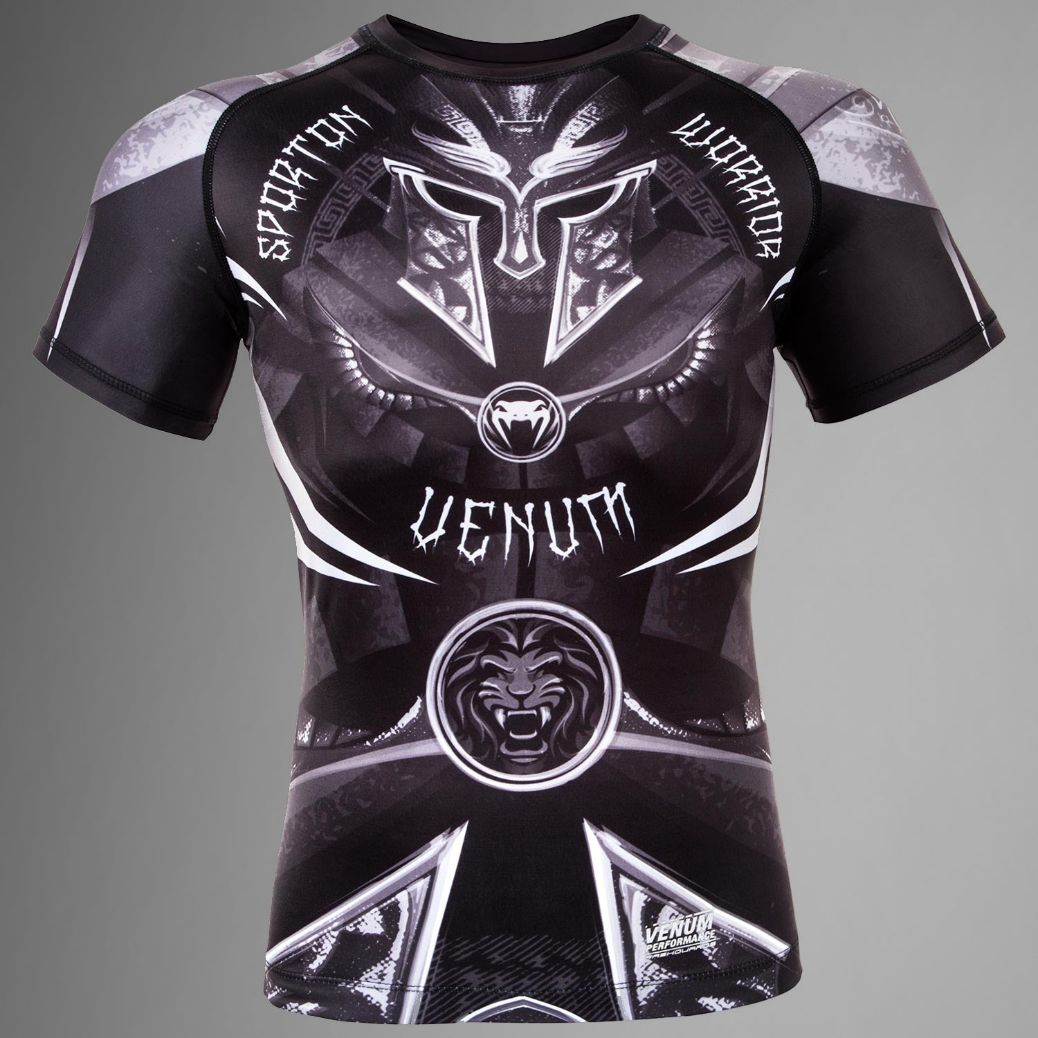 venum-gladiator-3-0-rashguard-kurzarm-schwarz-wei image 1