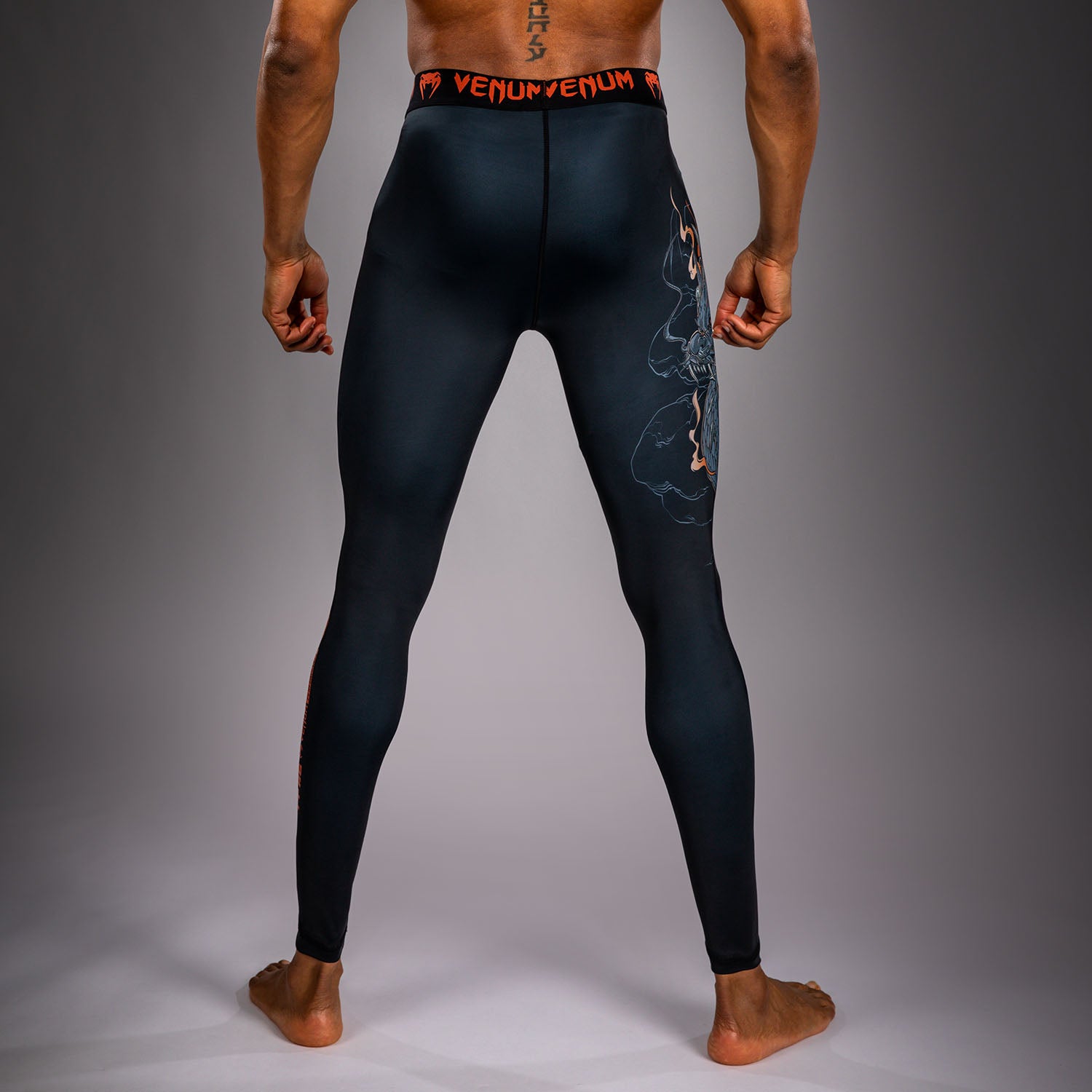 venum-thunder-dragon-spats-schwarz-grau-kupfer image 4