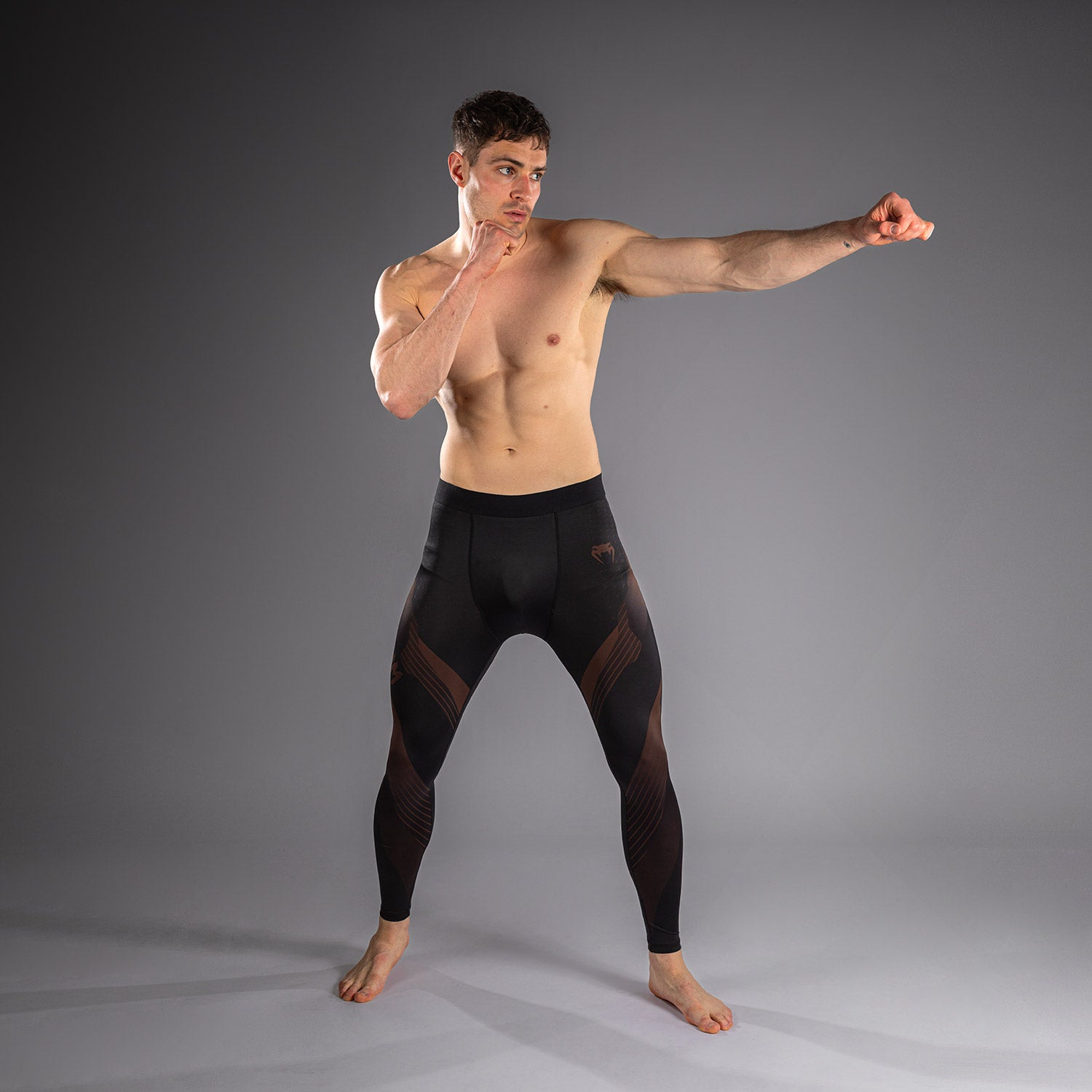 venum-no-gi-6-0-spats-kompressionshose-schwarz-braun-f-r-herren image 2