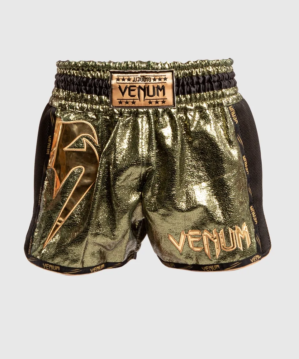 venum-giant-foil-muay-thai-shorts-khaki-gold image 1