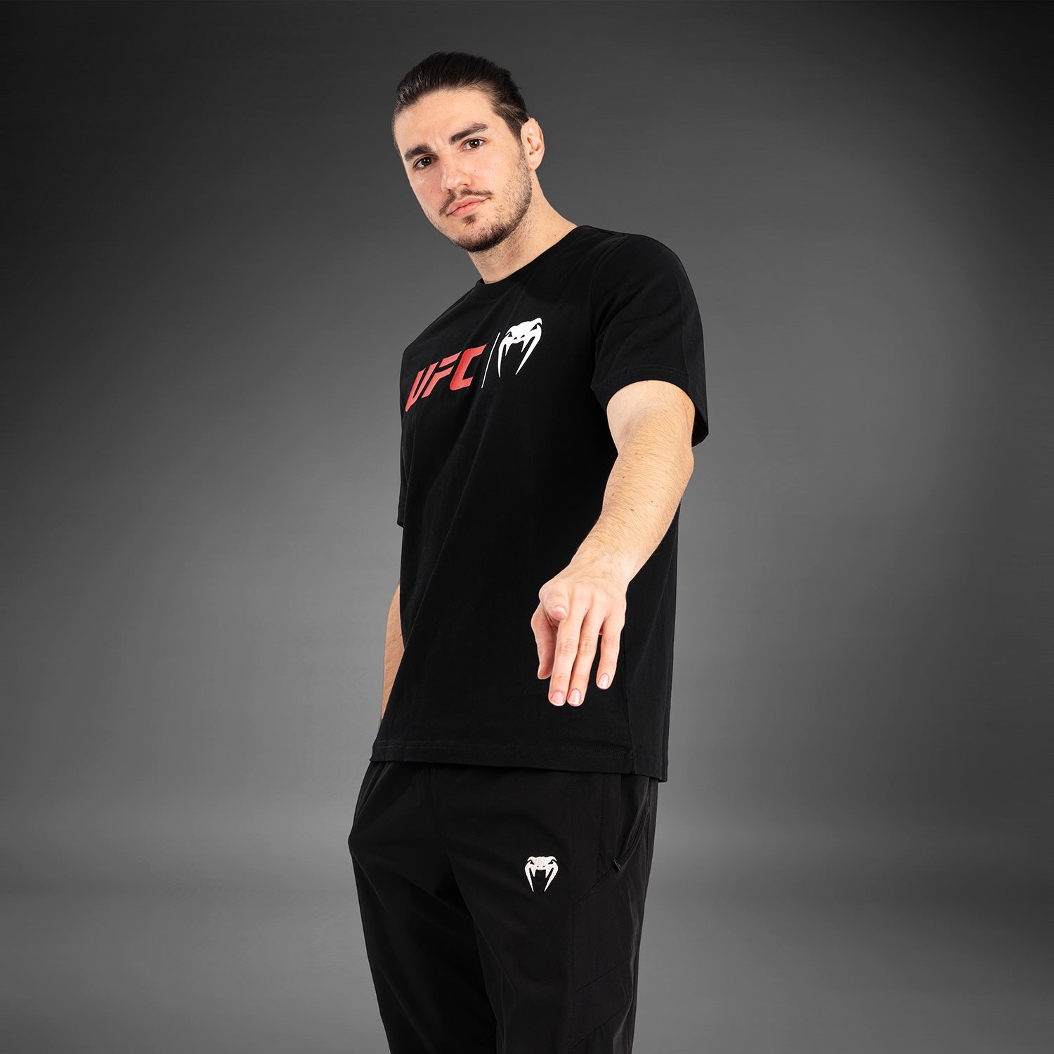 ufc-venum-classic-t-shirt-herren-schwarz-rot image 4