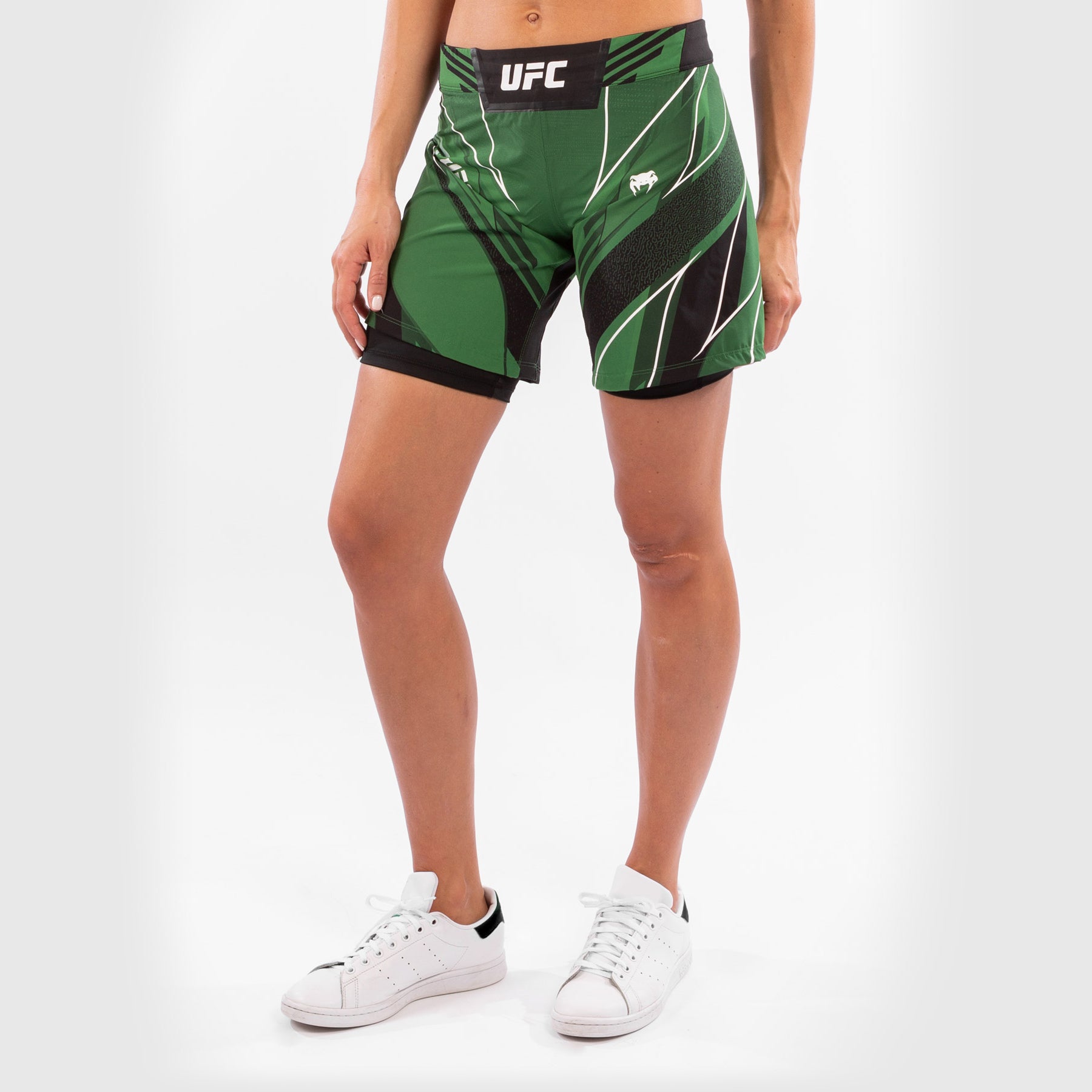ufc-venum-authentic-fight-night-damen-shorts-long-fit-gr-n image 2