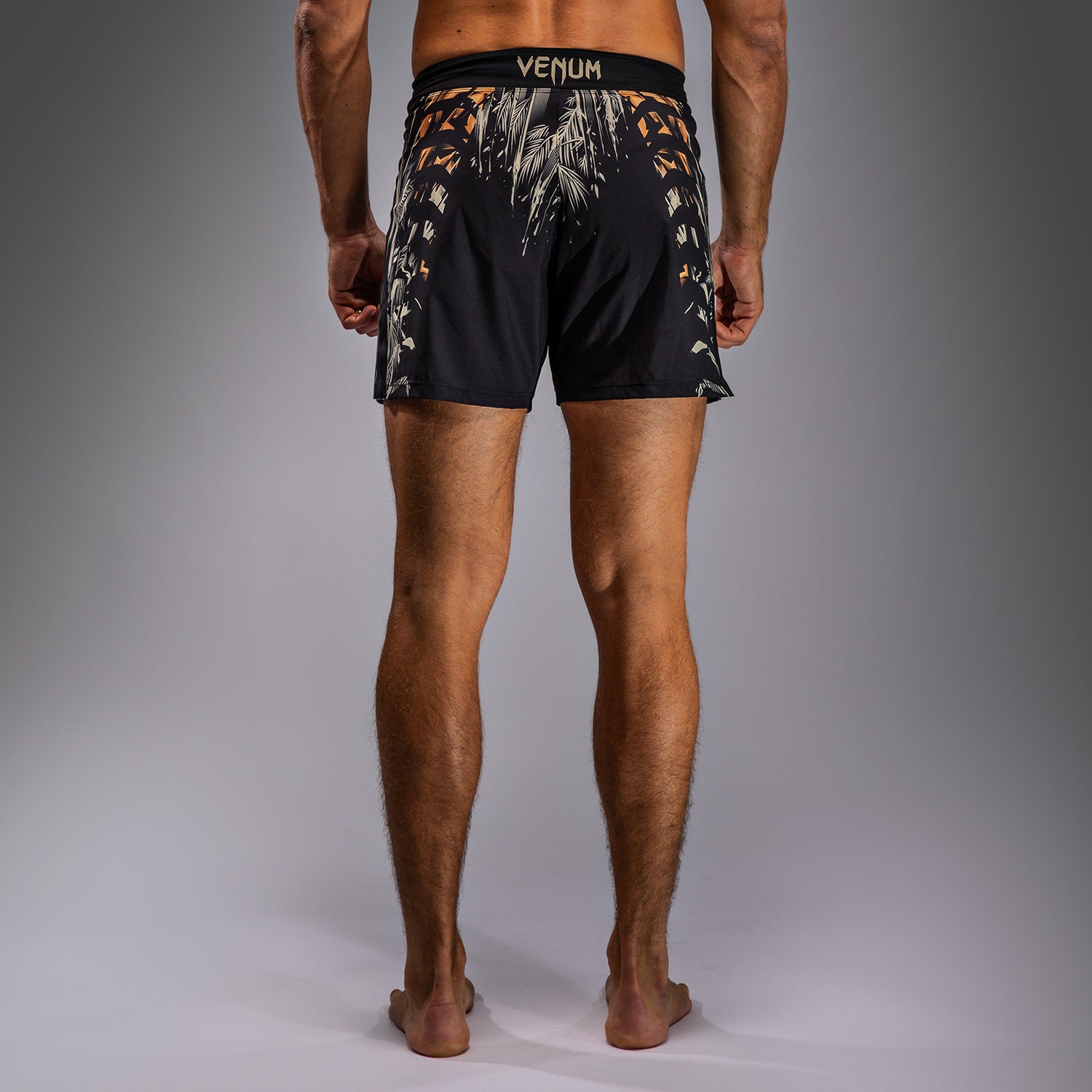 venum-tiger-herren-kampfhose-fightshorts-schwarz-neonorange image 3