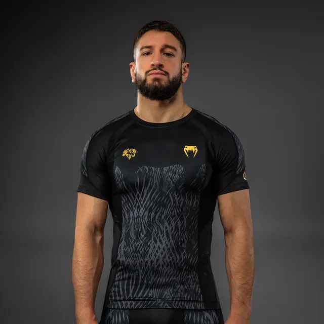 venum-x-chimaev-kurzarm-rashguard-schwarz-grau image 1
