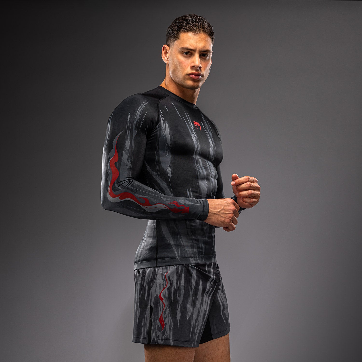venum-demon-langarm-rashguard-herren-schwarz-grau image 3