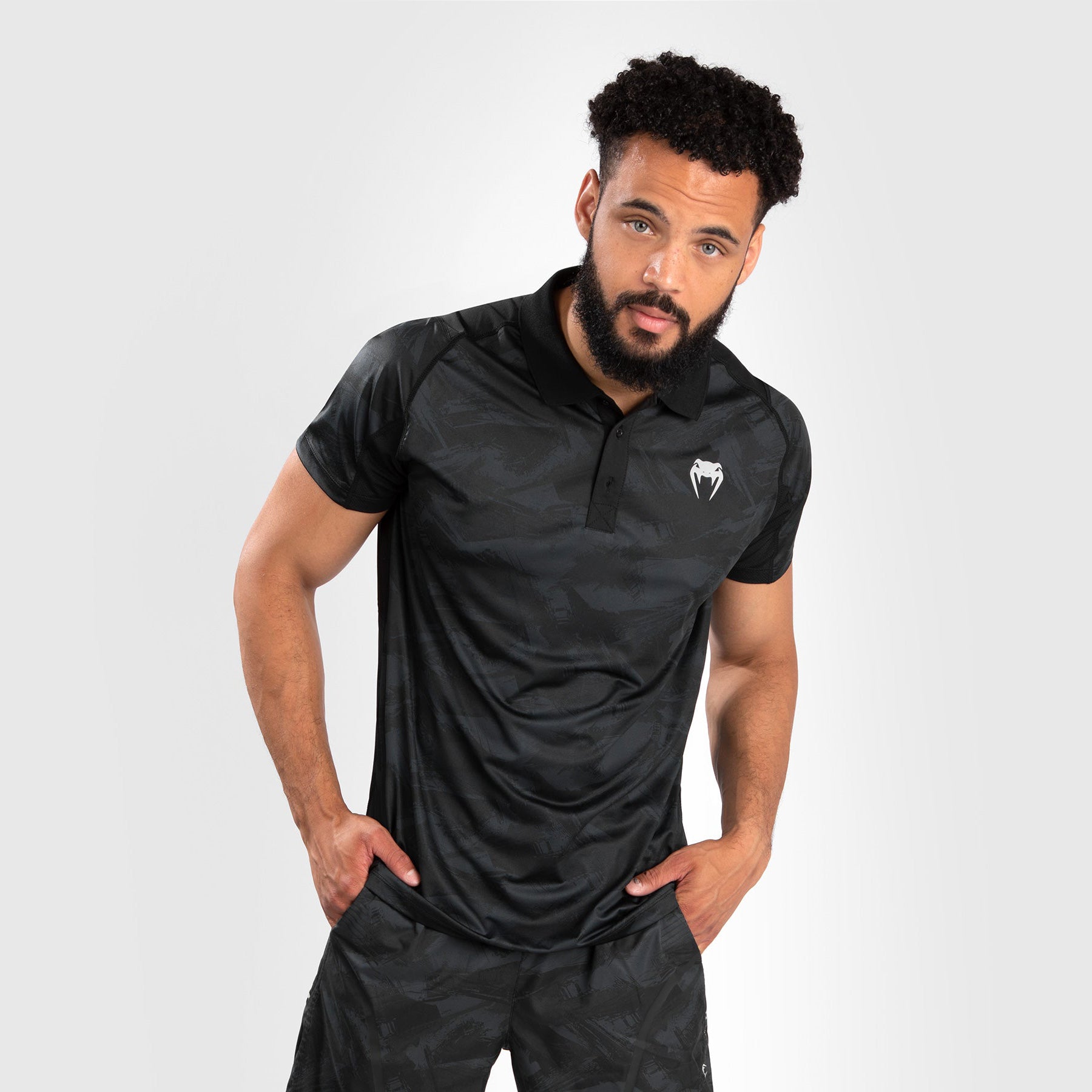 venum-electron-3-0-poloshirt-herren-schwarz image 1